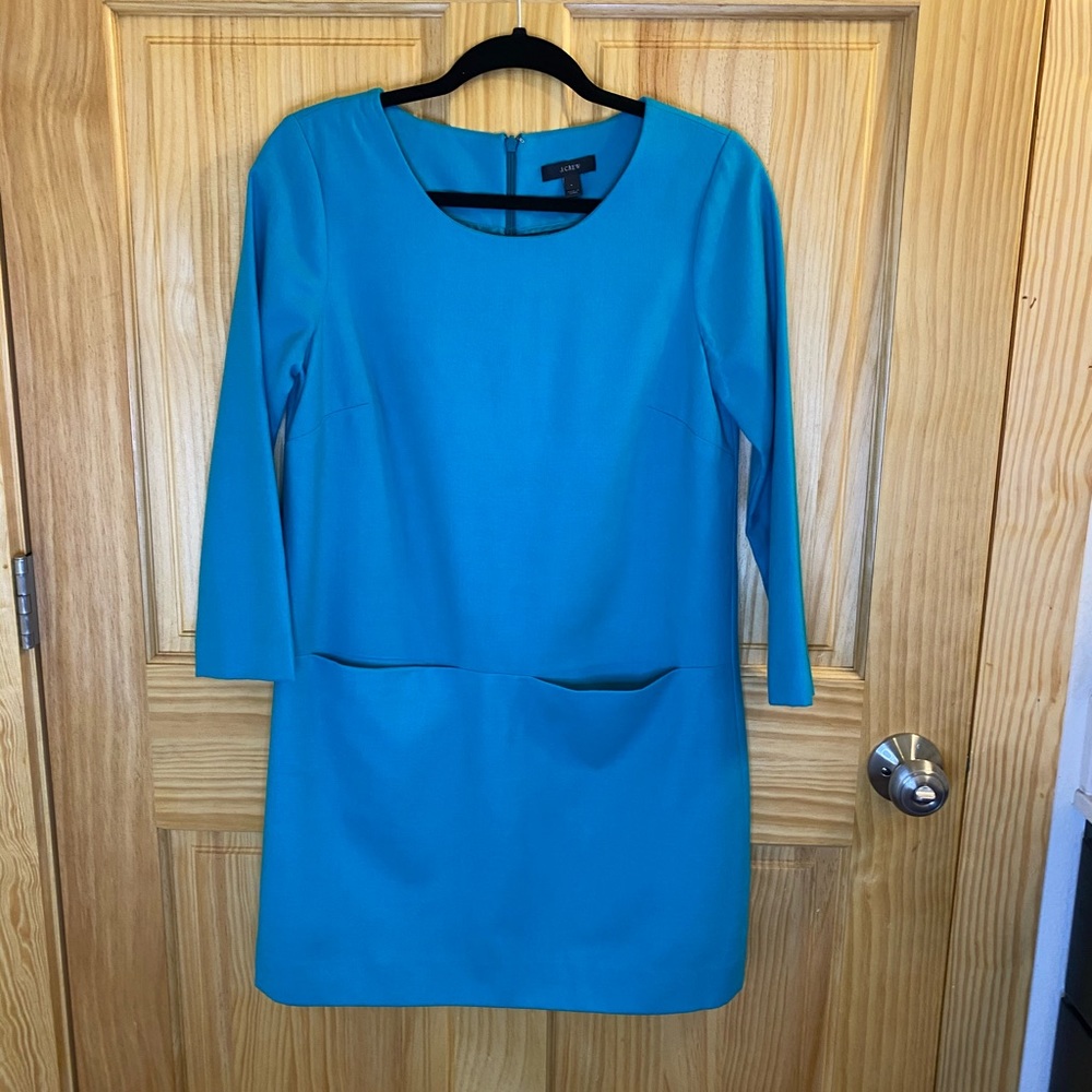 J CREW MOD STYLE WOOL DRESS 3/4 Length Sleeves Size 4